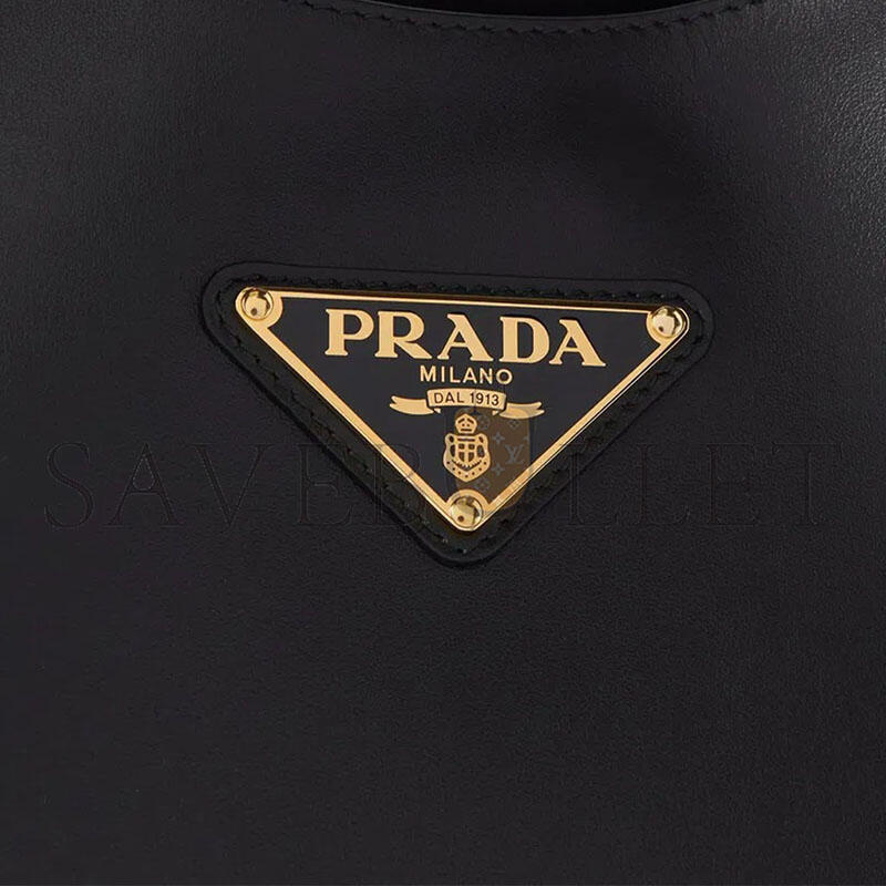 PRADA CITY MEDIUM LEATHER SHOULDER BAG IN BLACK 1BC181 (40*30*9cm) 